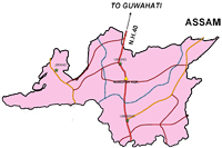 Map of Ri-Bhoi District